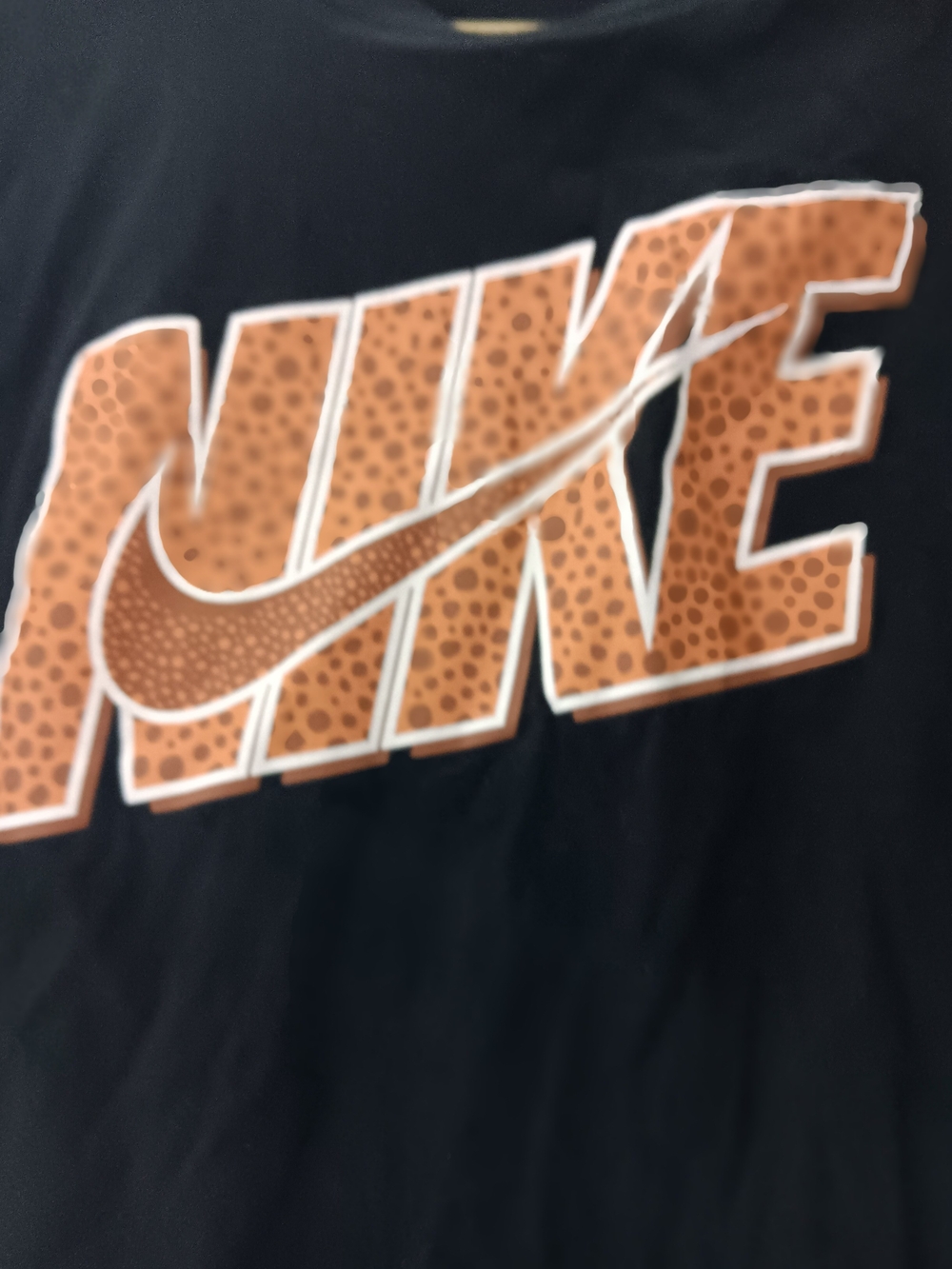 Nike The Nike Tee - Black with Orange Logo Size S - Picture 3 of 3